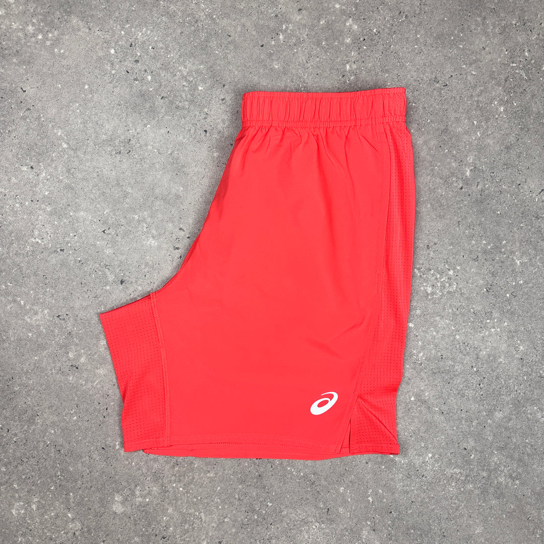 Asics Icon Challenger Shorts Coral