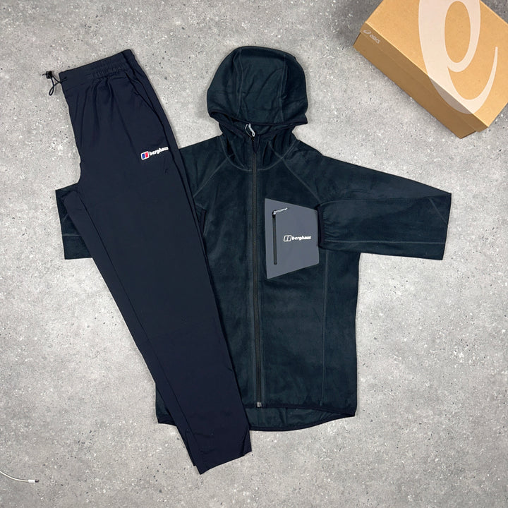 Berghaus Intervale Hooded Fleece Jacket  & Black Theran Bottoms Set