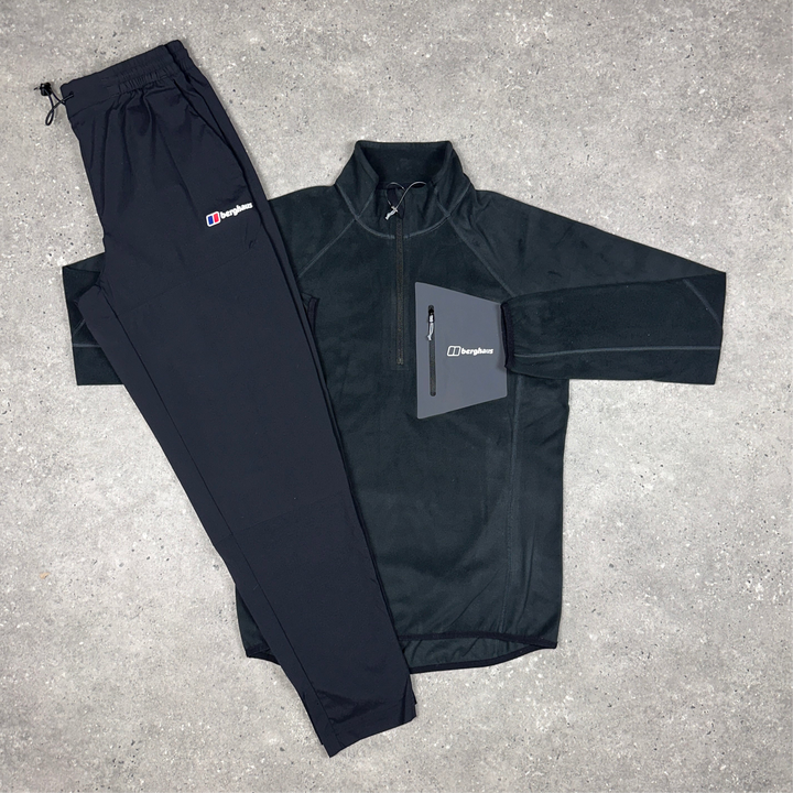 Berghaus Intervale Fleece 1/4 Zip & Black Theran Bottoms Set