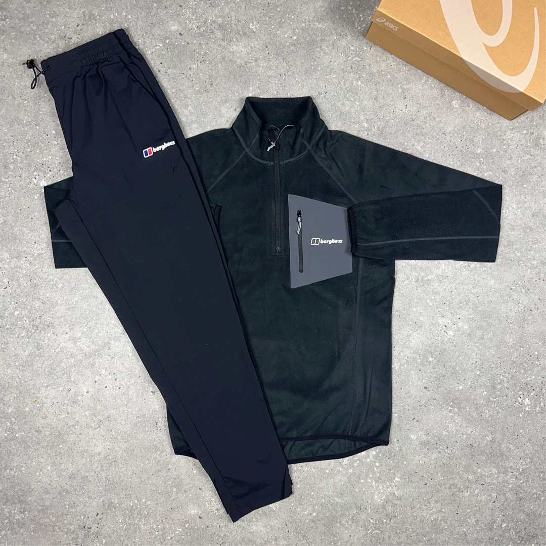 Berghaus Intervale Fleece 1/4 Zip & Black Theran Bottoms Set