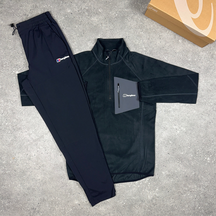 Berghaus Intervale Fleece 1/4 Zip & Black Theran Bottoms Set