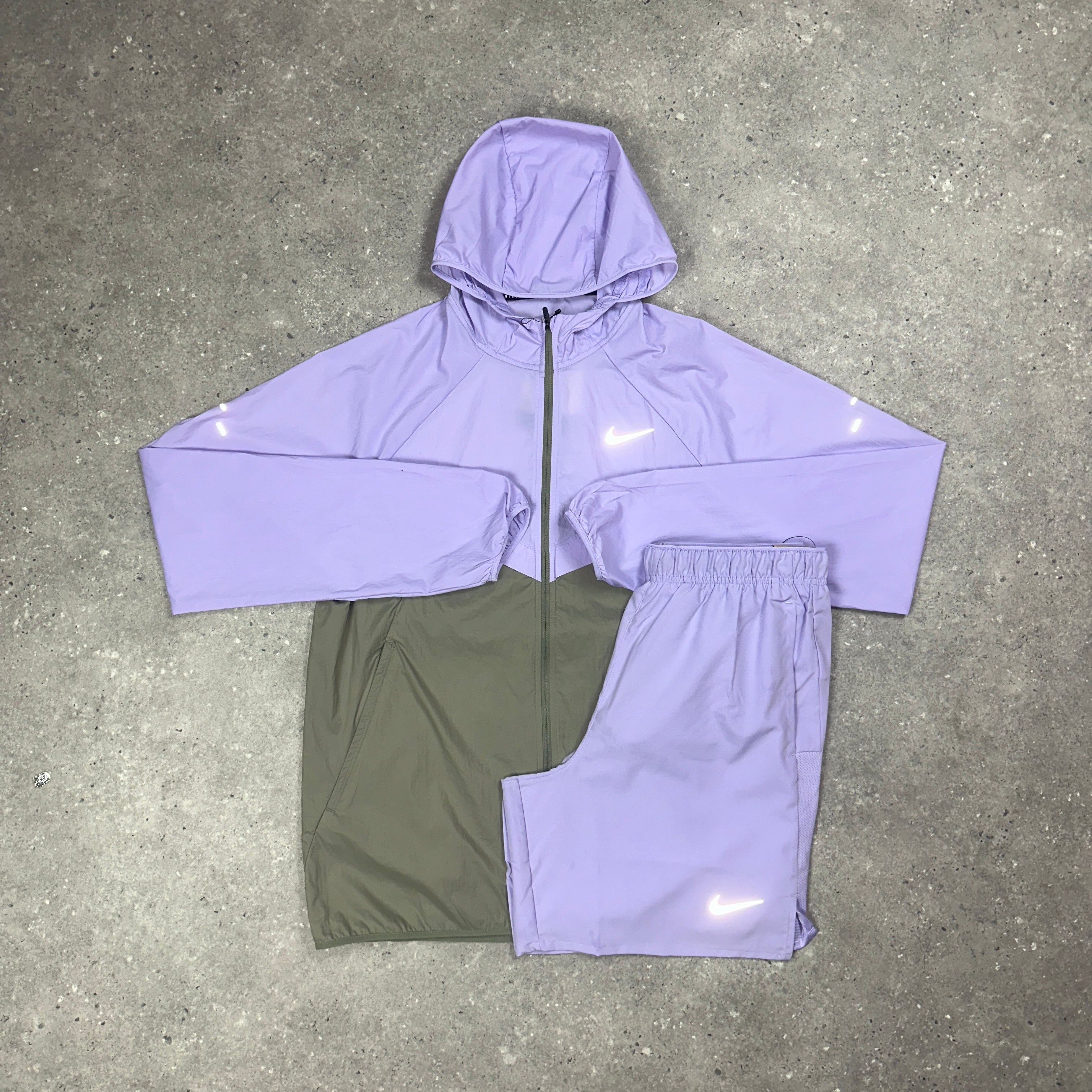 nike swoosh woven jacket purple