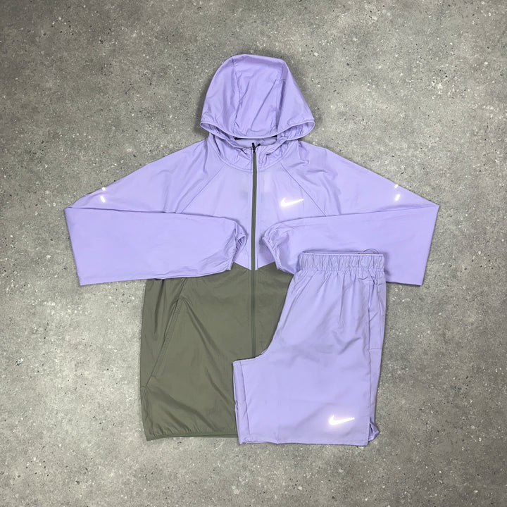 Nike UV Windrunner Jacket Lavender & Nike 7” challenger Shorts Lavender Set