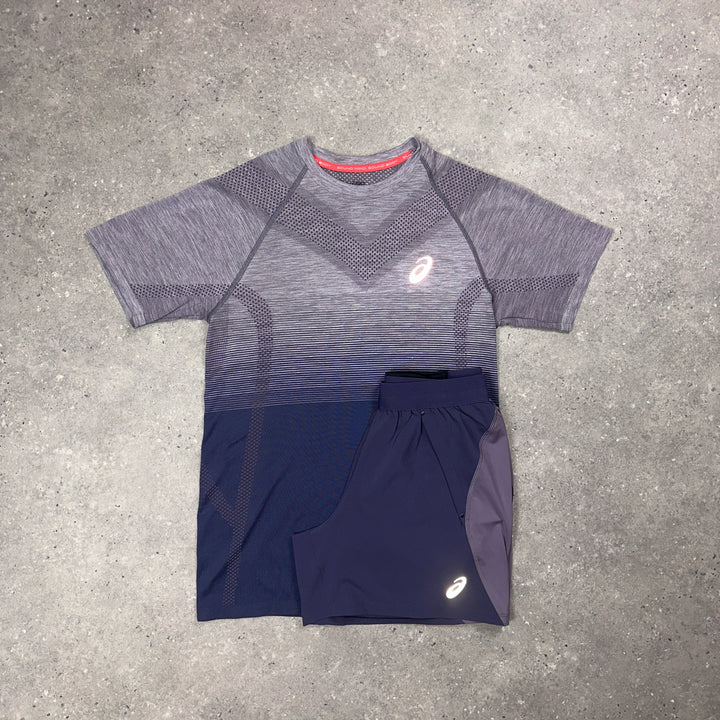 Asics Seamless T-Shirt Lavender & Lavender Asics Icon 7” Short Set