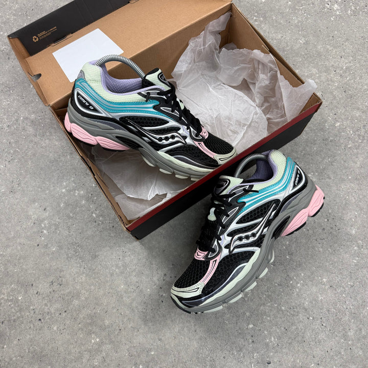 SAUCONY OMNI PRO GRID 9 - BLACK MULTI PINK