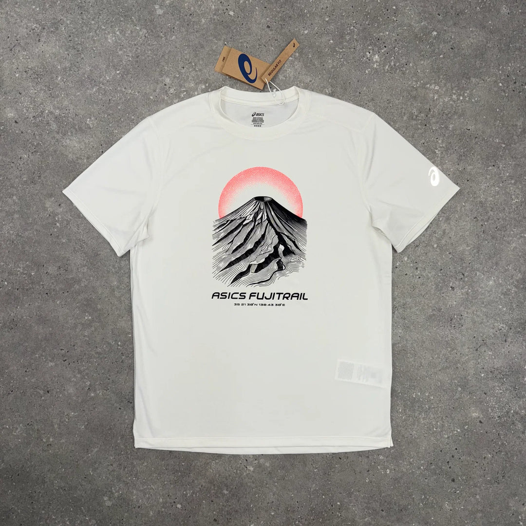 ASICS FUJITRIAL T-SHIRT & SHORTS SET CREAM / BLACK