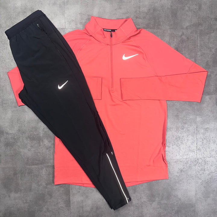 Nike Element 1/4 Zip Top Adobe red