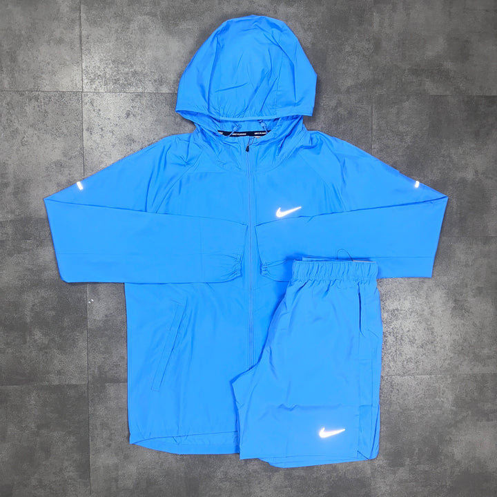 Nike Repel Windbreaker Jacket & Nike Challenger 7” Short Set Baltic Blue