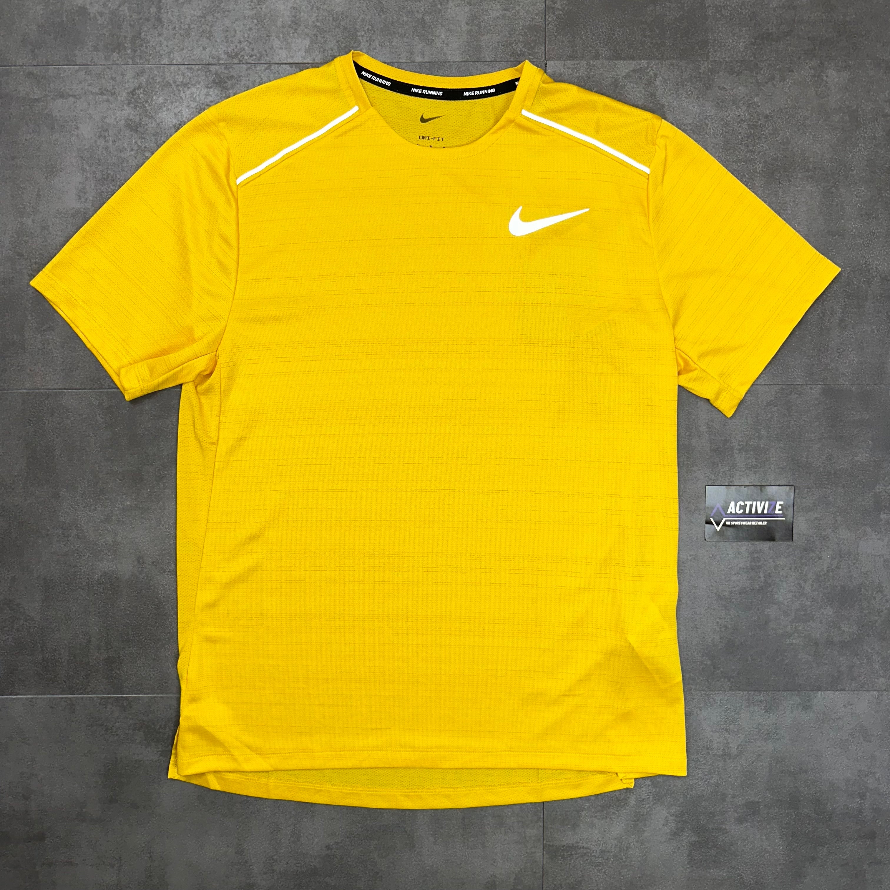 Orange nike miler t shirt best sale