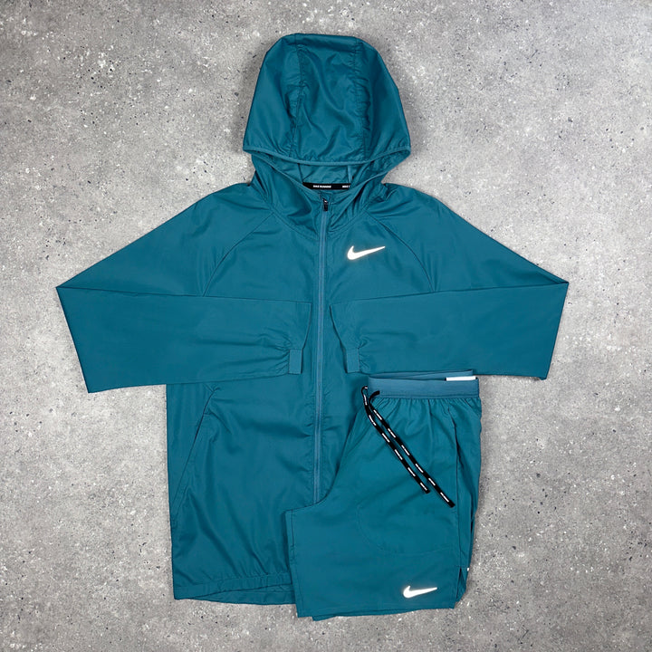 NIKE MINERAL TEAL WINDBREAKER & SHORT SET