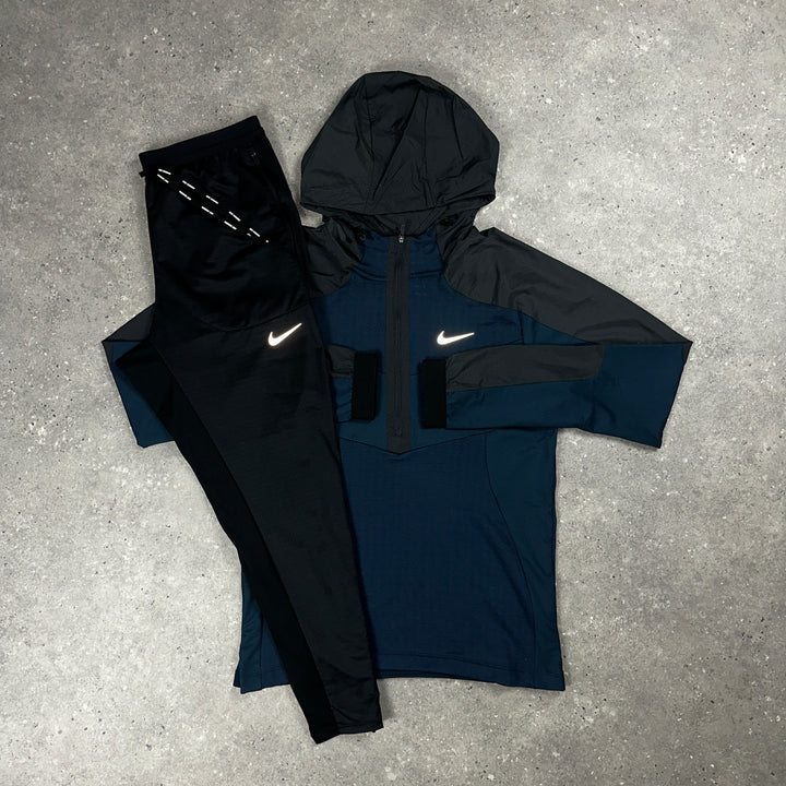 Nike Thermal Zip Navy  & Phenom Bottoms Black Set