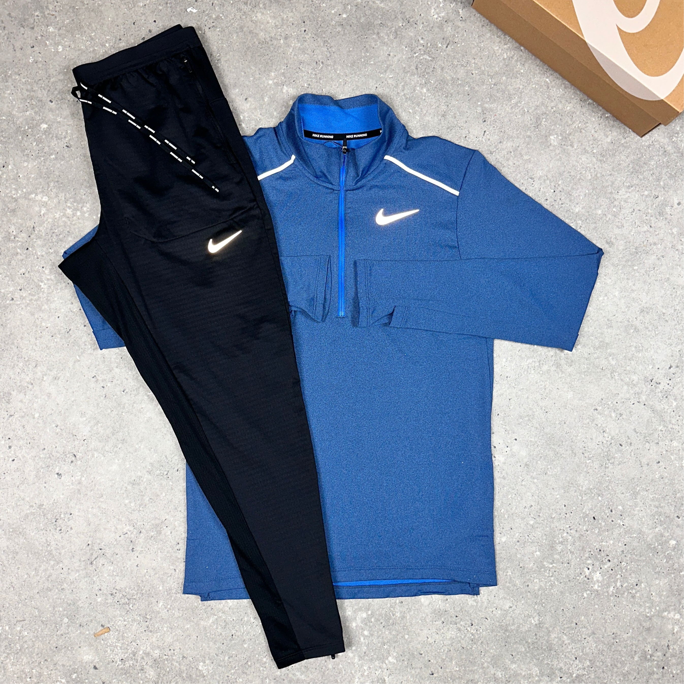 nike 3.0 half zip blue