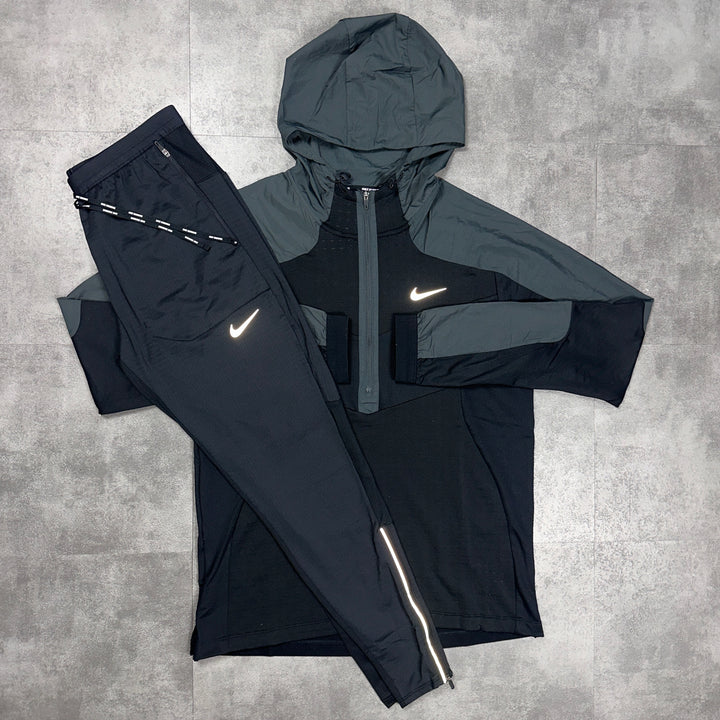 Nike Thermal Zip Black & Phenom Bottoms Set