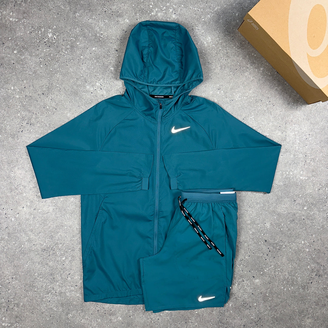 NIKE MINERAL TEAL WINDBREAKER & SHORT SET