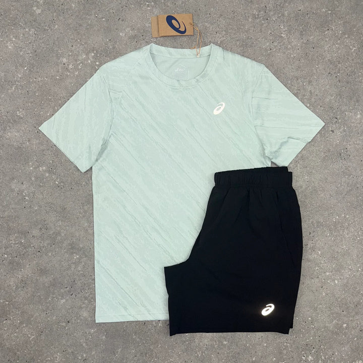 ASICS FOWARD T-SHIRT & SHORT SET - LIGHT SAGE