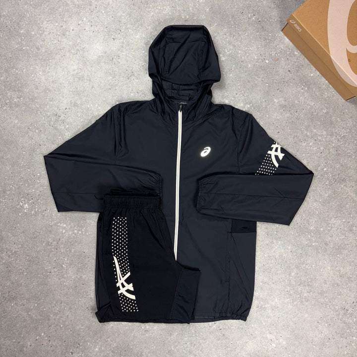 Asics Icon Windrunner Black & Black Asics Icon 7” Short Set