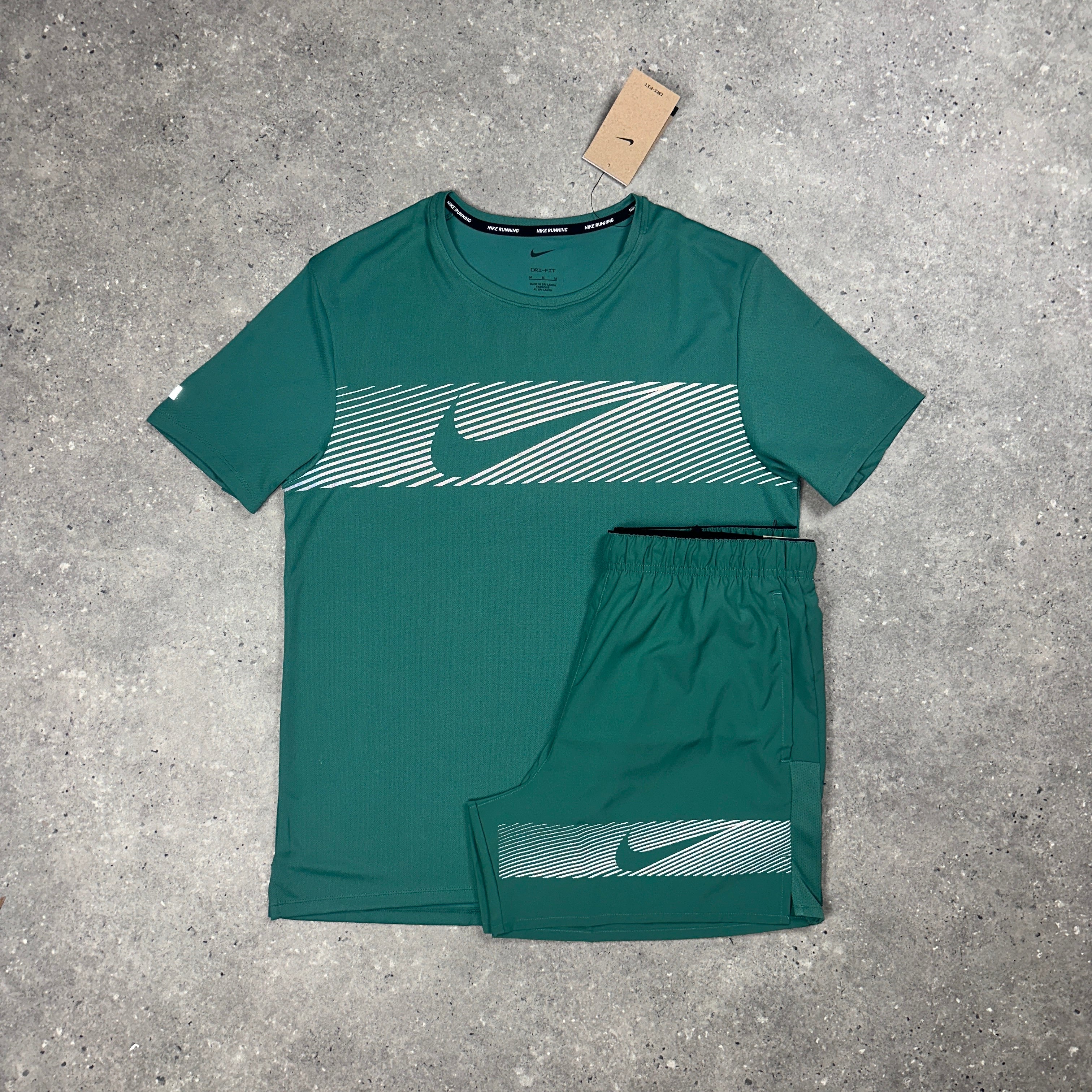 green nike short set