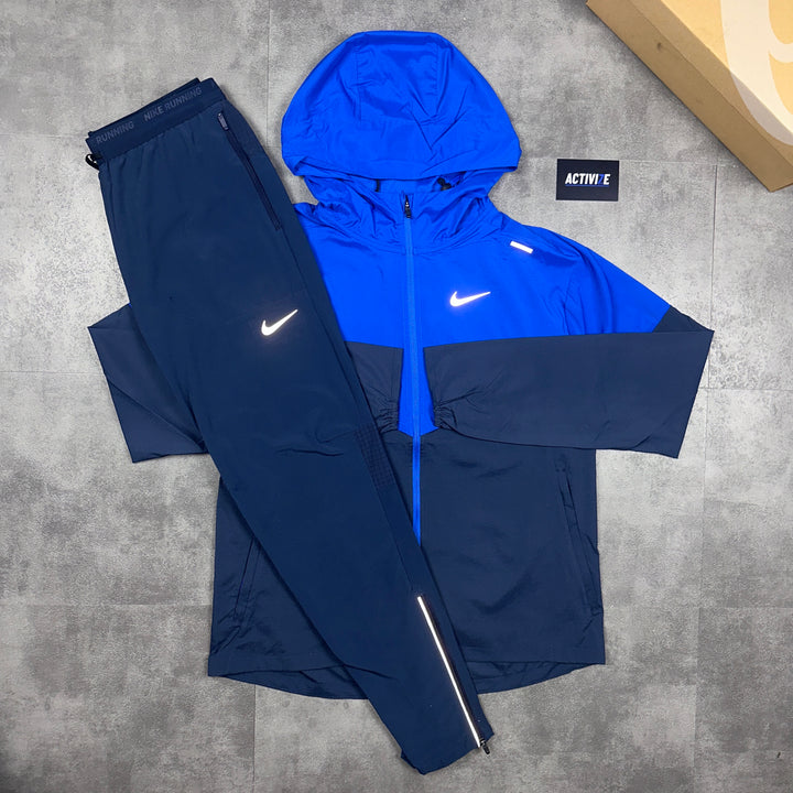 Nike UV Windbrunner Jacket Royal Blue & Nike Phenom Bottoms Navy Set