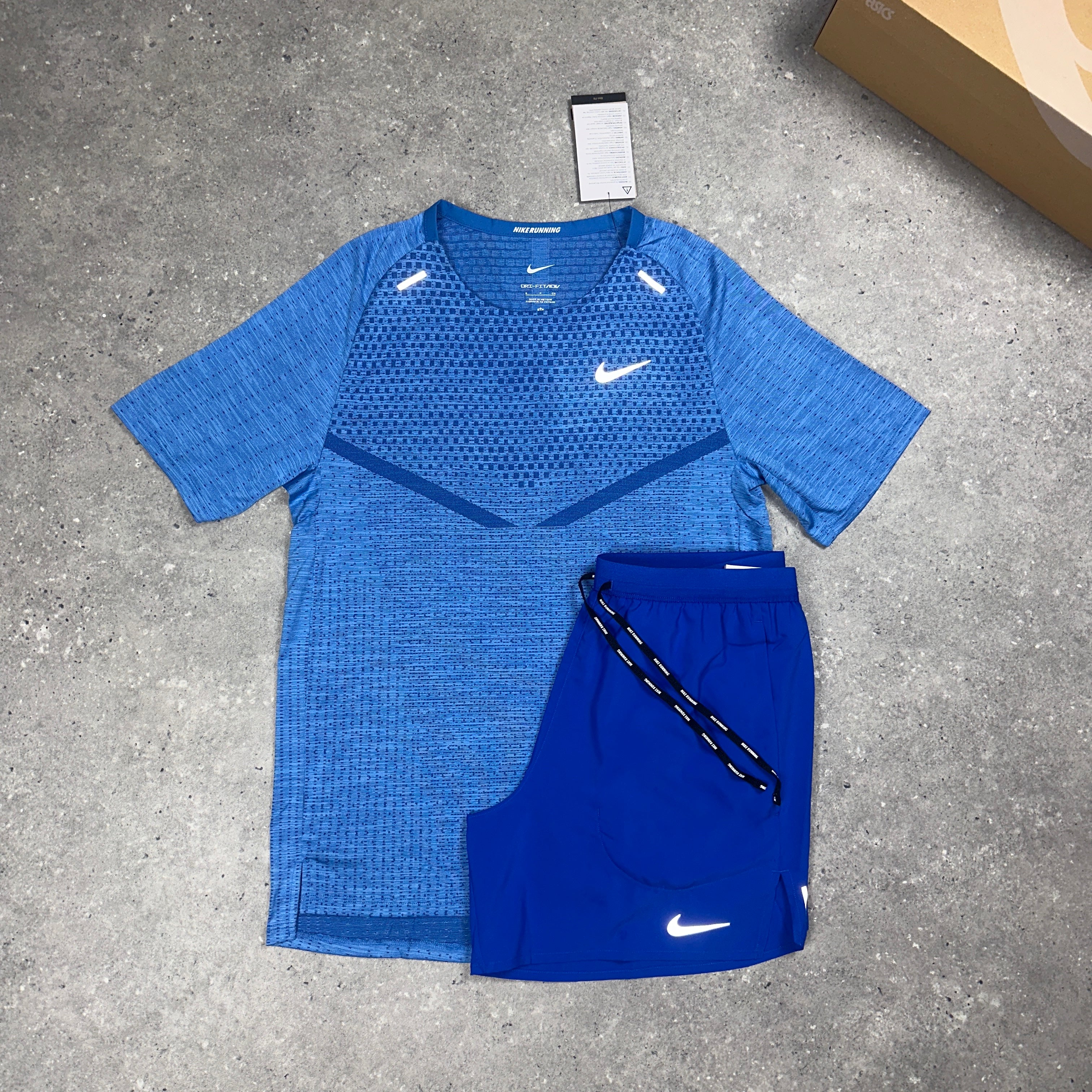 nike tech knit blue