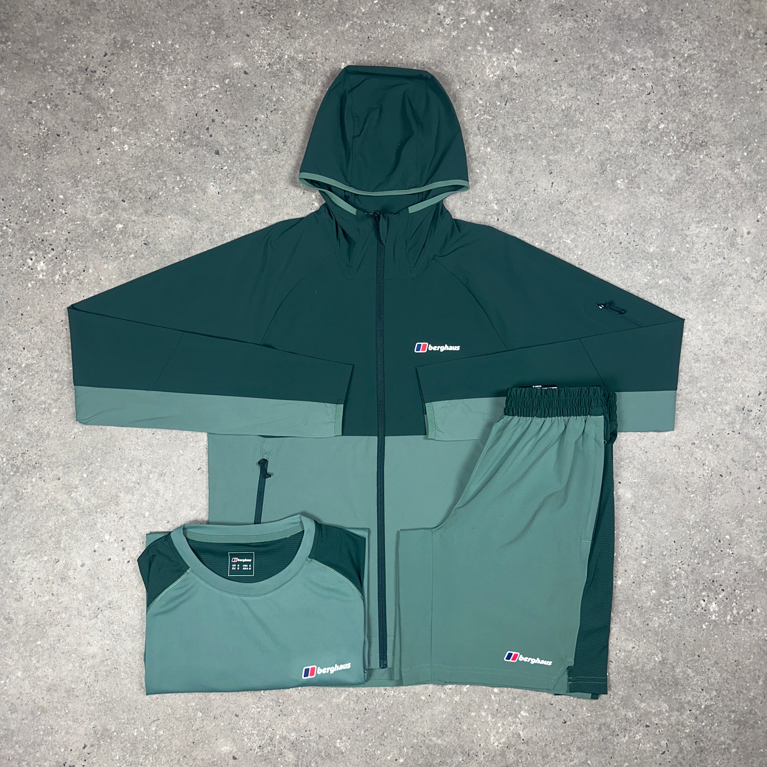 Berghaus Theran Jacket 3 Piece Bundle Green