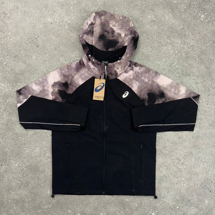 ASICS REFLECTIVE WINDRUNNER JACKET & CORE SHORT SET - BLACK