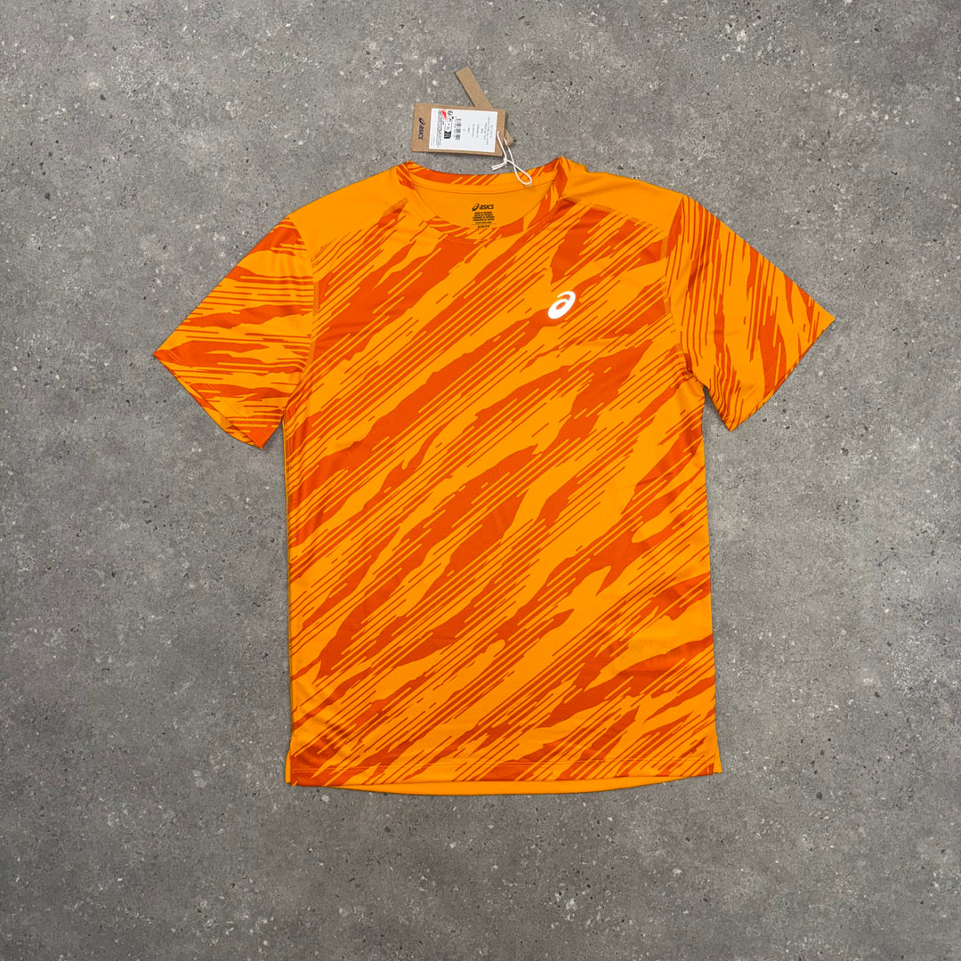 ASICS ALL OVER T-SHIRT & SHORTS SET YAMABUKI / BLACK