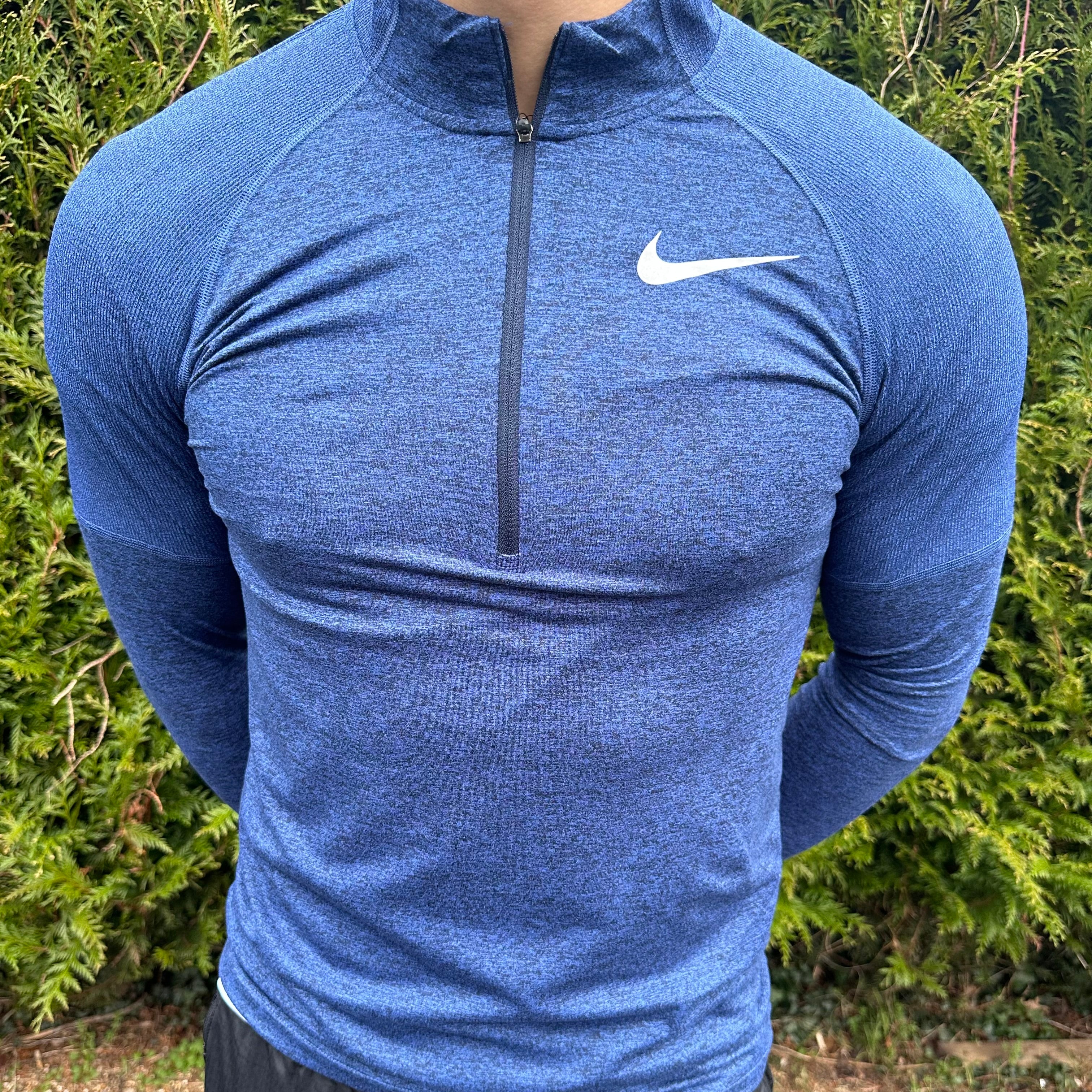 Nike element half zip blue on sale