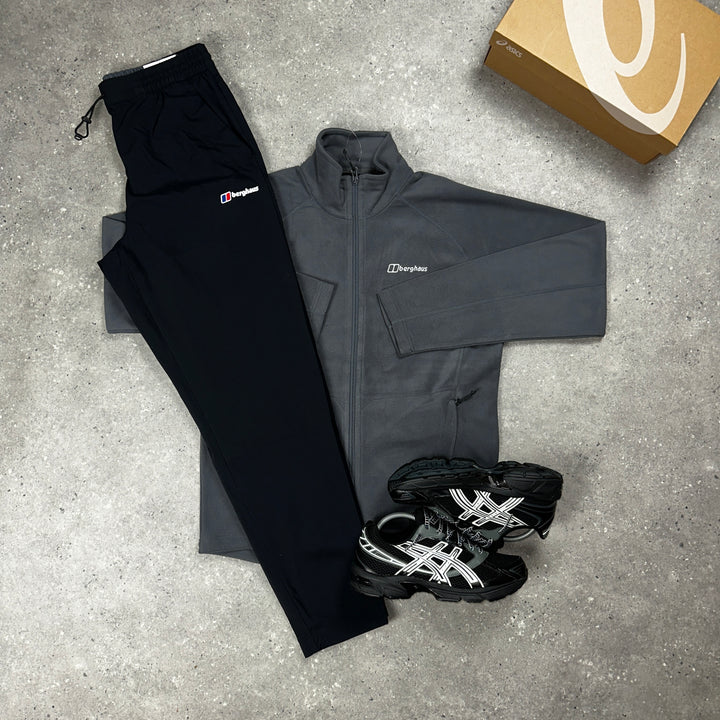 Berghaus Anwick Fleece Zip Dark Grey & Black Theran Bottoms Set