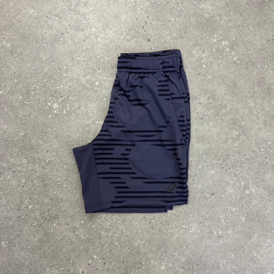 ASICS ALL OVER T-SHIRT & 7” SHORT SET - INDIGO/NAVY