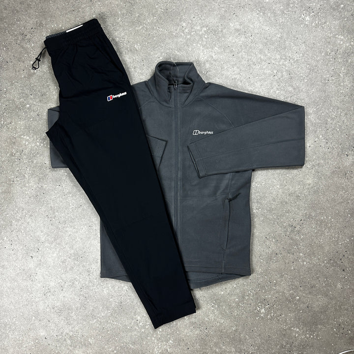 Berghaus Anwick Fleece Zip Dark Grey & Black Theran Bottoms Set