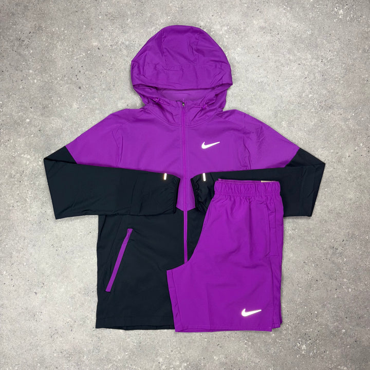 Nike UV Windrunner Jacket Purple & Nike 7” Challenger Shorts Purple Set