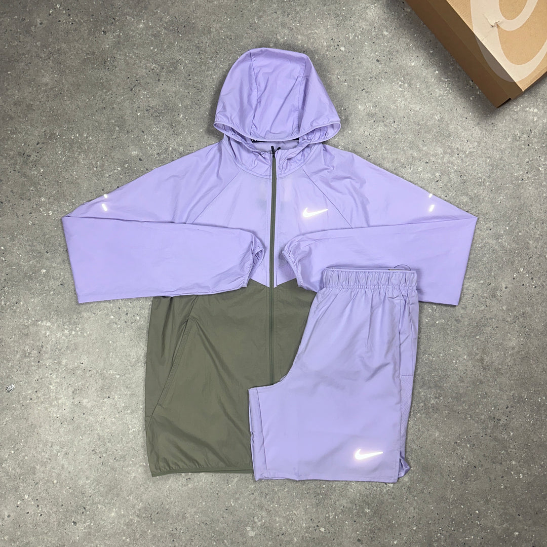 Nike UV Windrunner Jacket Lavender & Nike 7” challenger Shorts Lavender Set