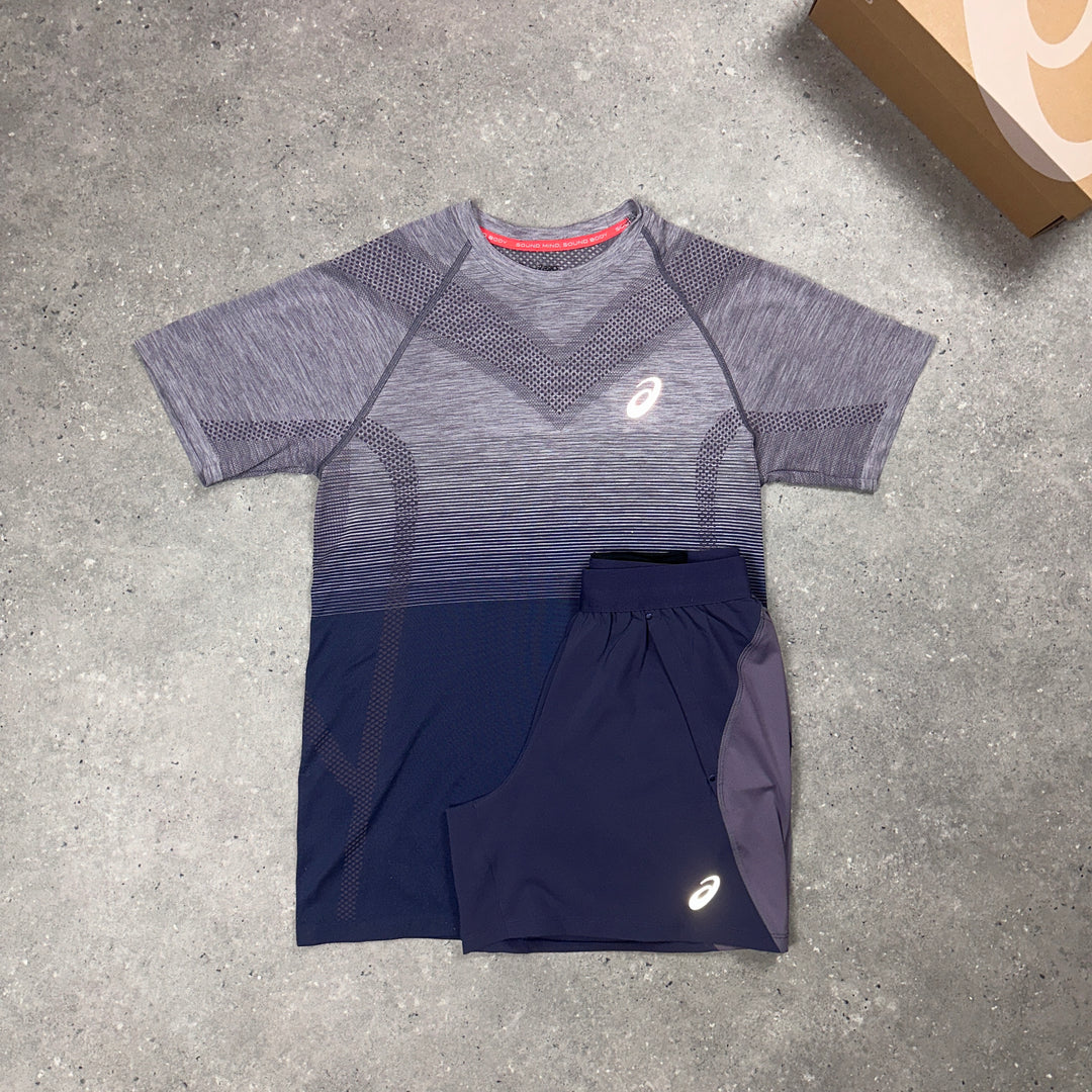 Asics Seamless T-Shirt Lavender & Lavender Asics Icon 7” Short Set
