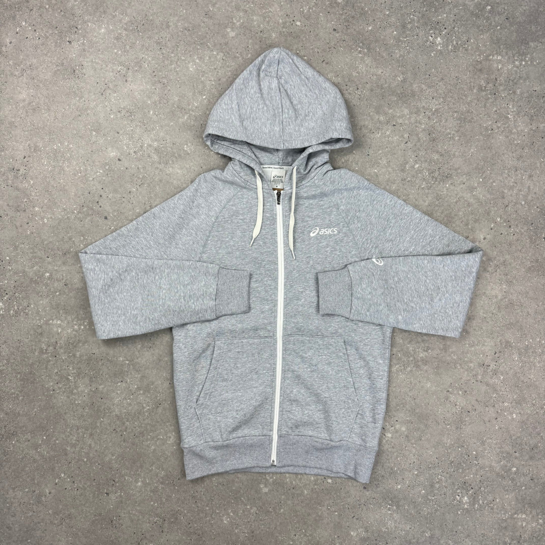 ASICS FLEECE FULL ZIP HOODIE - GREY