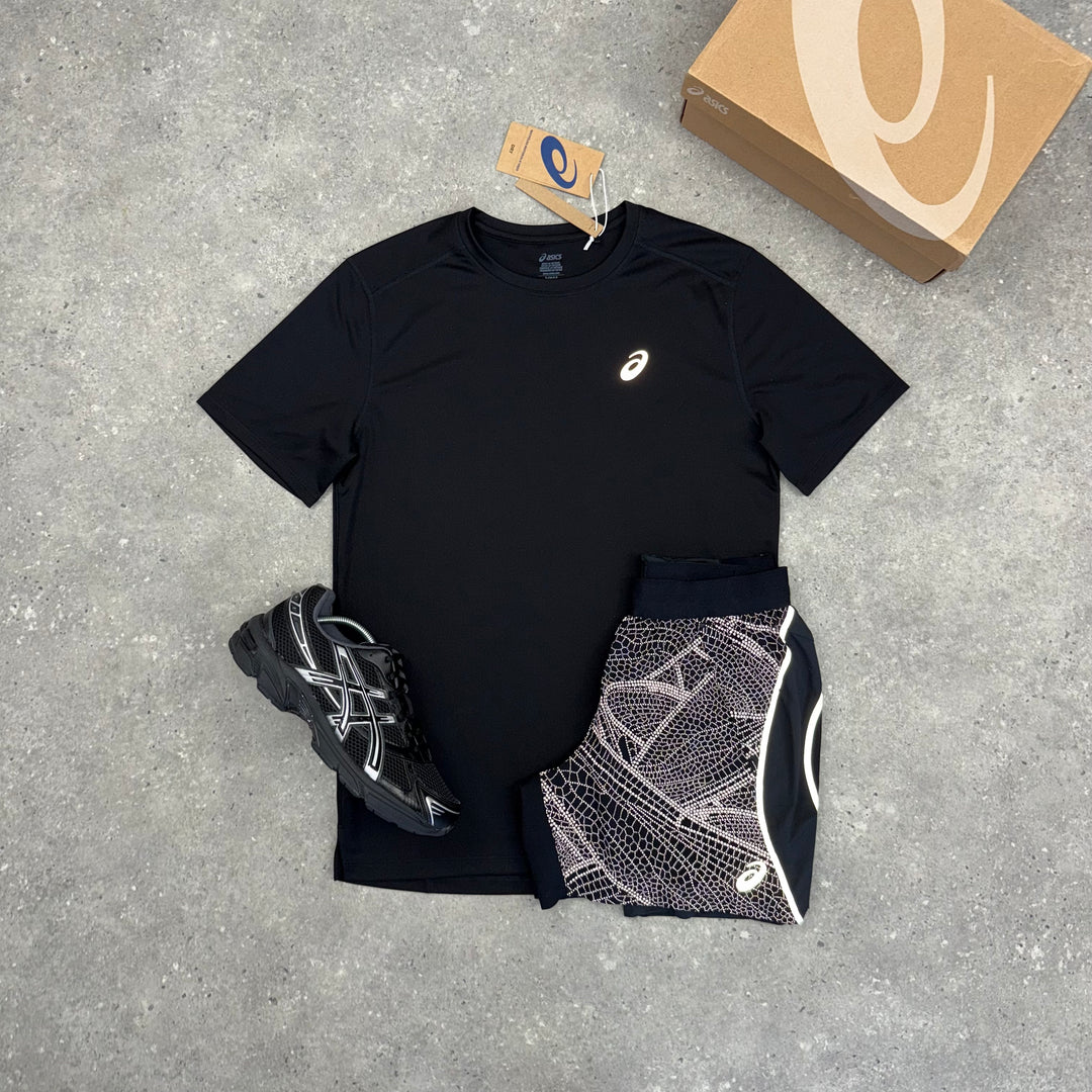 ASICS CORE T-SHIRT & LITE-SHOW SHORTS - BLACK