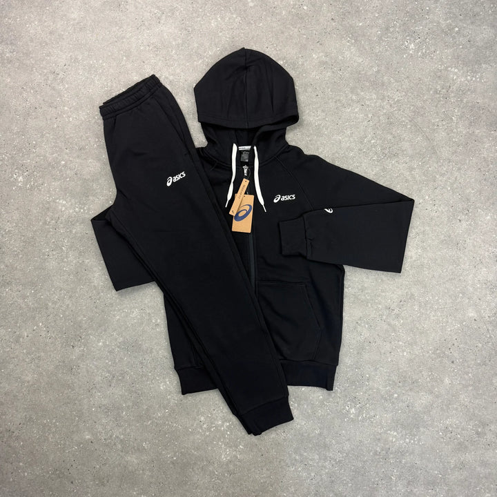 ASICS CLUB FLEECE ZIP TRACKSUIT - BLACK