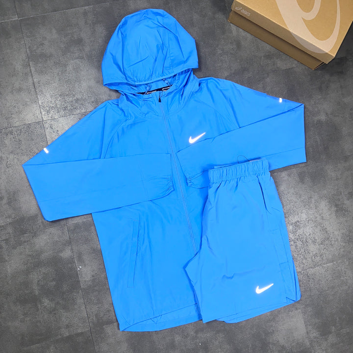 Nike Repel Windbreaker Jacket & Nike Challenger 7” Short Set Baltic Blue