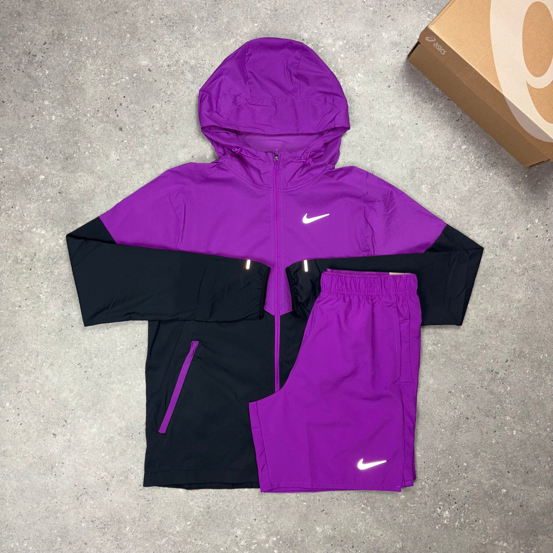 Nike UV Windrunner Jacket Purple & Nike 7” Challenger Shorts Purple Set