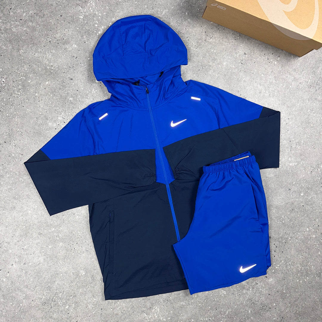 Nike UV Windbreaker & Nike Challenger 5" Shorts Set Royal Blue