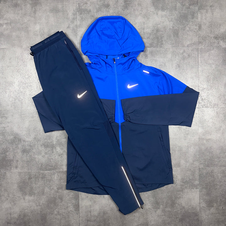 Nike UV Windbrunner Jacket Royal Blue & Nike Phenom Bottoms Navy Set