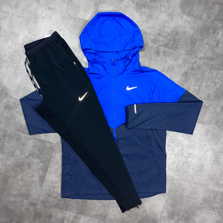 Nike UV Windbreaker Royal Blue & Nike Phenom Bottoms Black Set