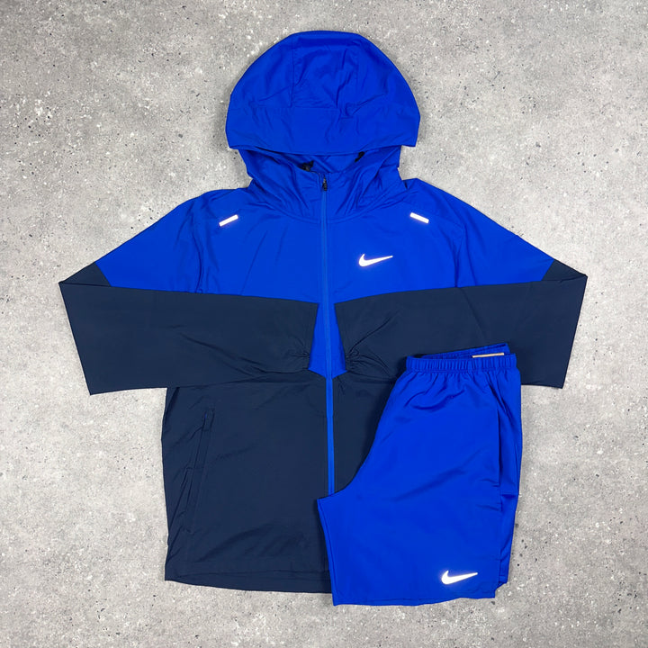 Nike UV Windbreaker & Nike Challenger 5" Shorts Set Royal Blue