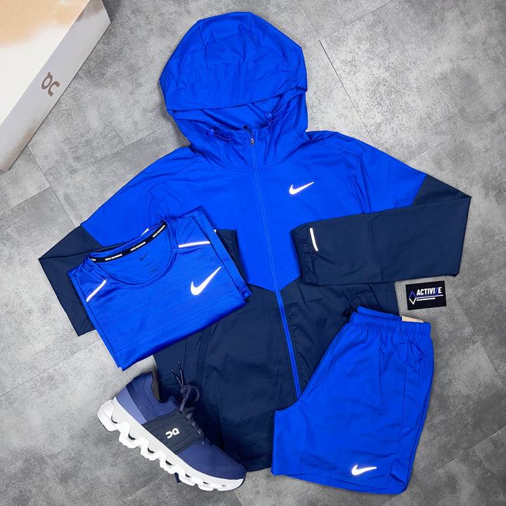 Nike UV Windbreaker & Nike Challenger 5" Shorts Set Royal Blue