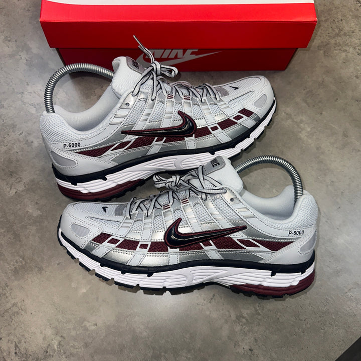 Nike P6000 Trainers "Pure Platinum Team Red"