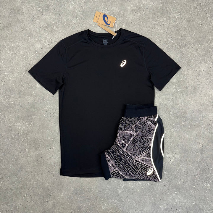 ASICS CORE T-SHIRT & LITE-SHOW SHORTS - BLACK