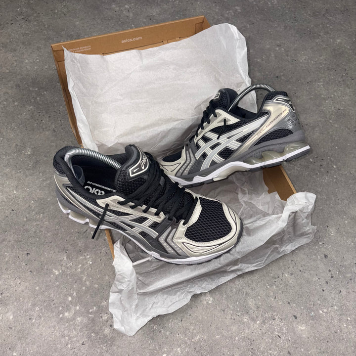 Asics Kayano 14's Obsidian Cement Grey
