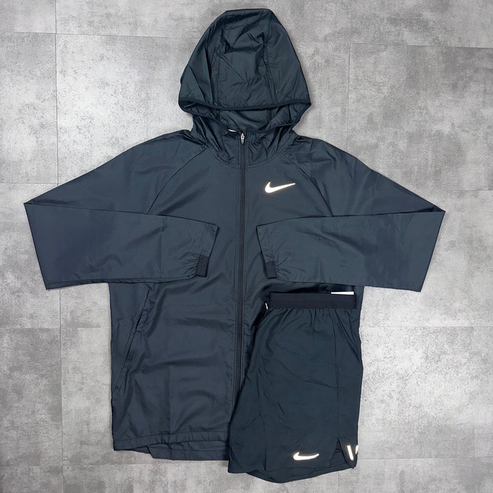 Nike Essentials Jacket & Nike Flex 7” Shorts Set Black