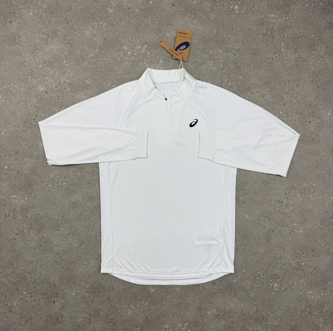 ASICS MATCH 1/4 ZIP TOP & SHORTS SET - WHITE/BLACK