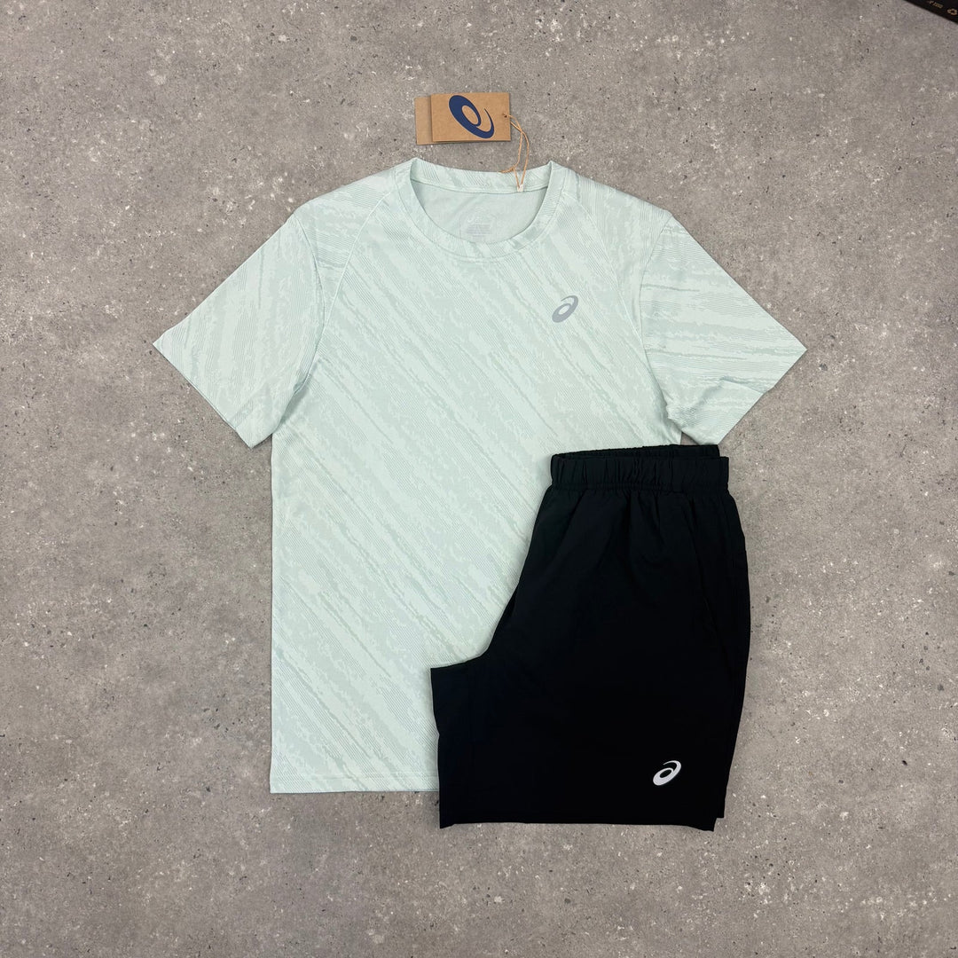 ASICS FOWARD T-SHIRT & SHORT SET - LIGHT SAGE
