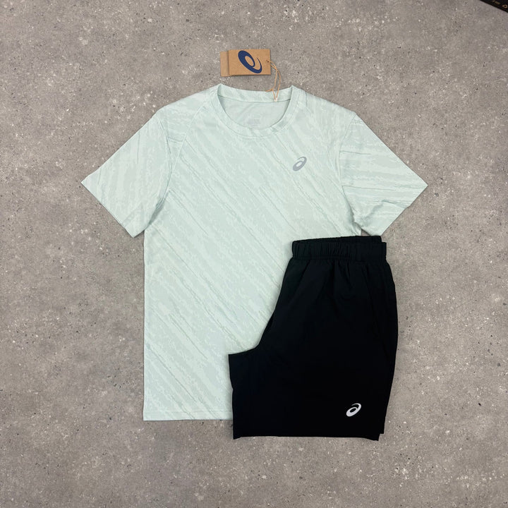 ASICS FOWARD T-SHIRT & SHORT SET - LIGHT SAGE